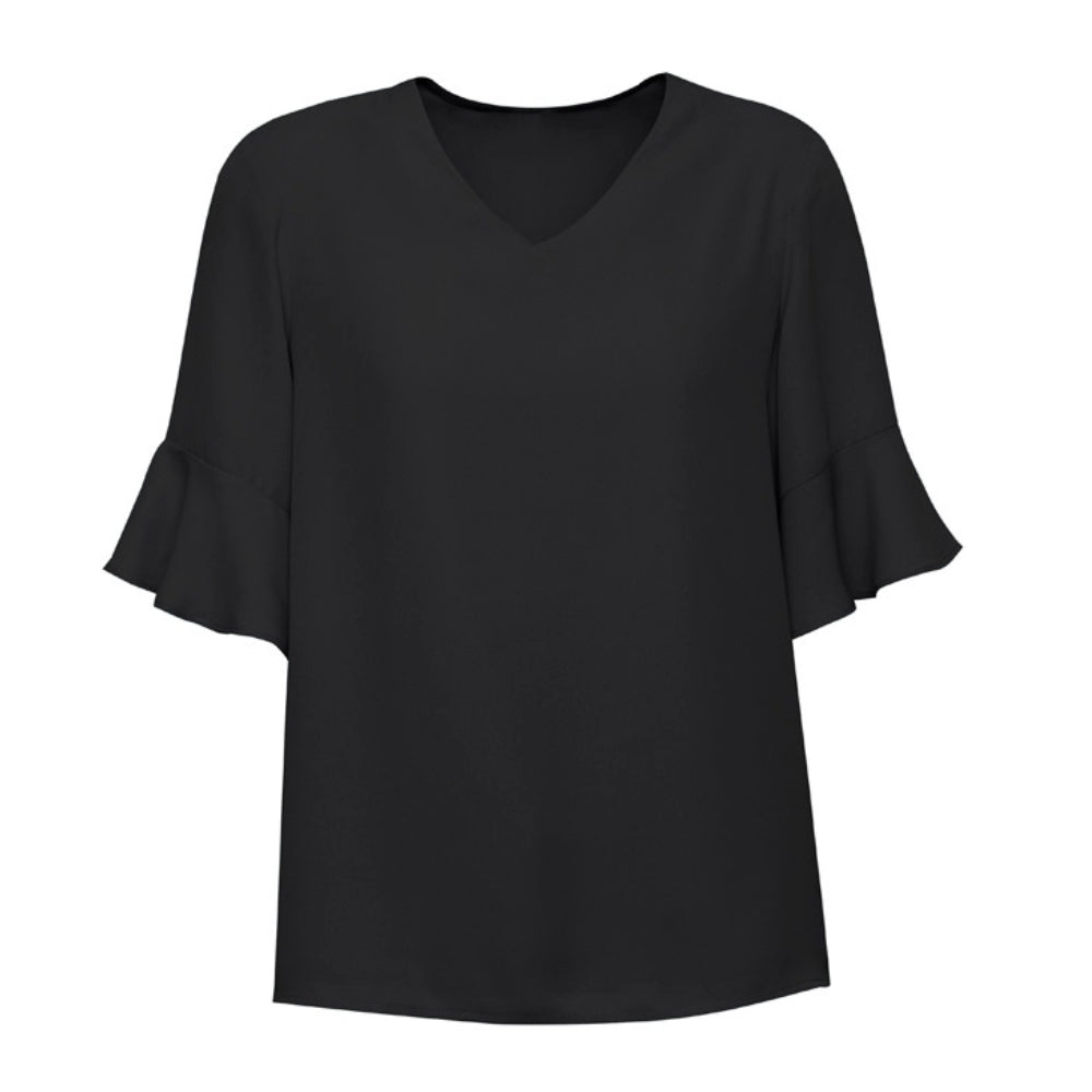 BZ Womens Aria Fluted Sleeve Blouse RB966LS