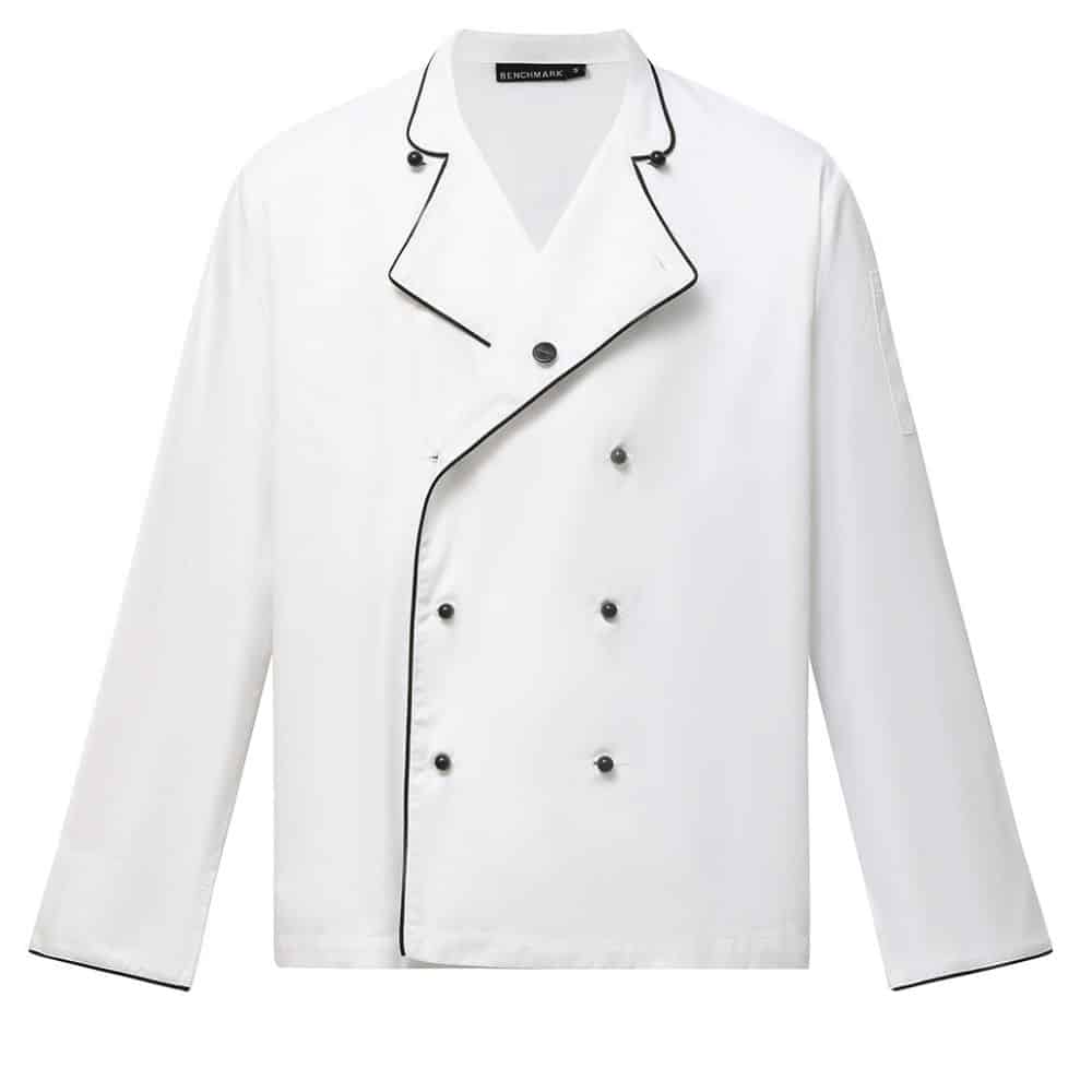 CJ05_EXECUTIVE CHEF JACKET Unisex-White-Black