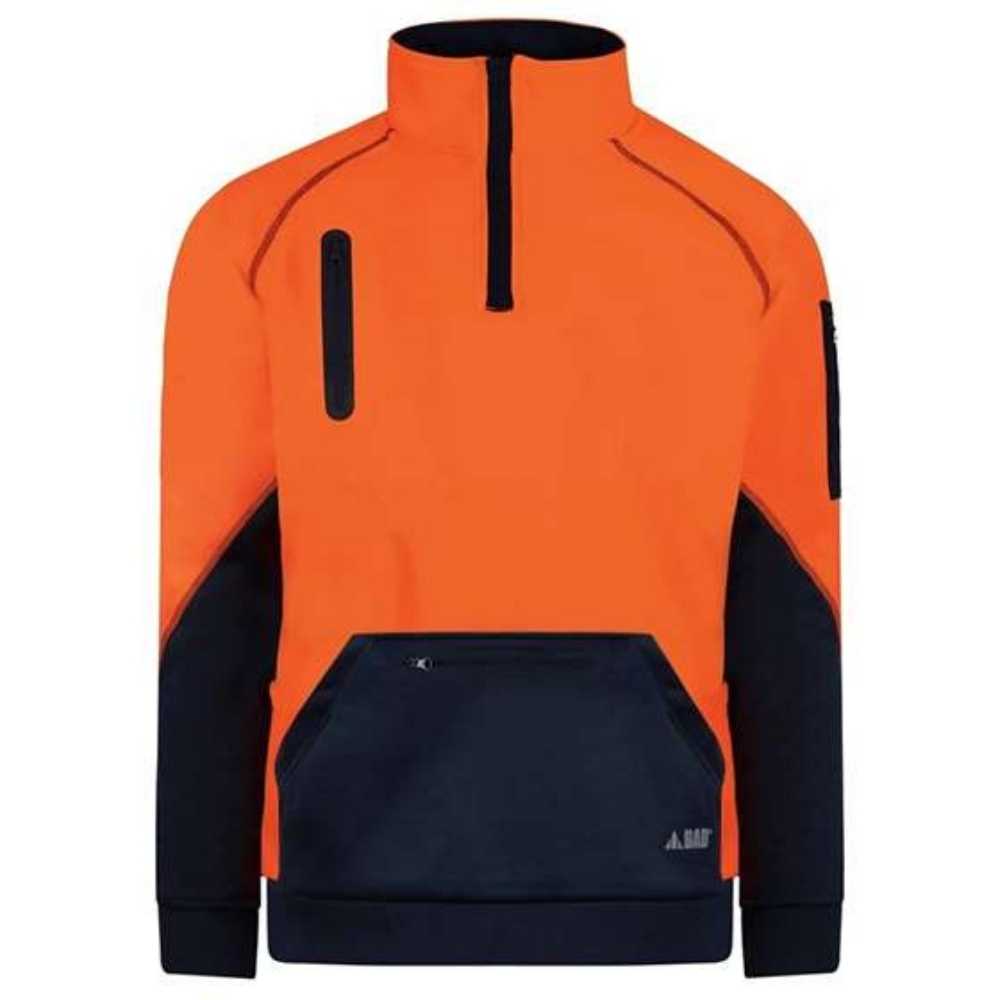 F2_Bad-Waterproof-Rain-Defend-Hi-Vis-Fleece-Zip-Jumper_Orange