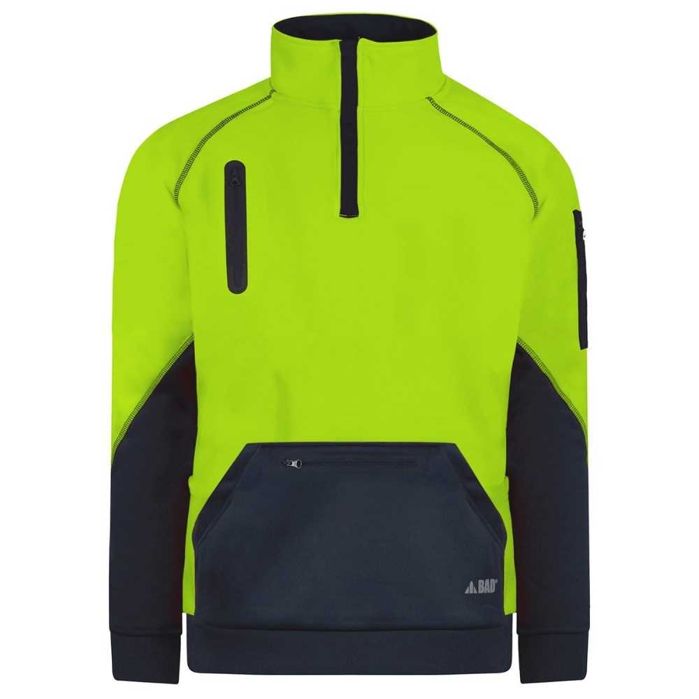 F2_Bad-Waterproof-Rain-Defend-Hi-Vis-Fleece-Zip-Jumper_Yellow