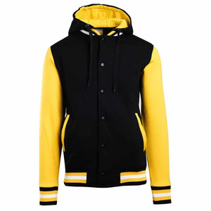 F907HB_Mens-Varsity-Jacket-Hood-Black-Gold