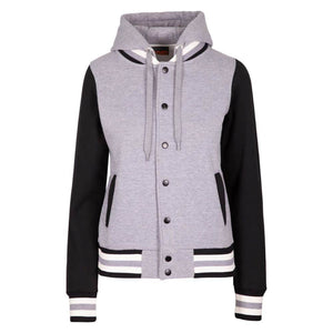 FB97UN_Ladies-Varsity-Jacket-Hood-Grey-Marl-Black-White