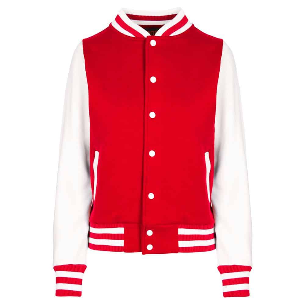 FO96UN_LadiesJunior Varsity Jacket-Red-White