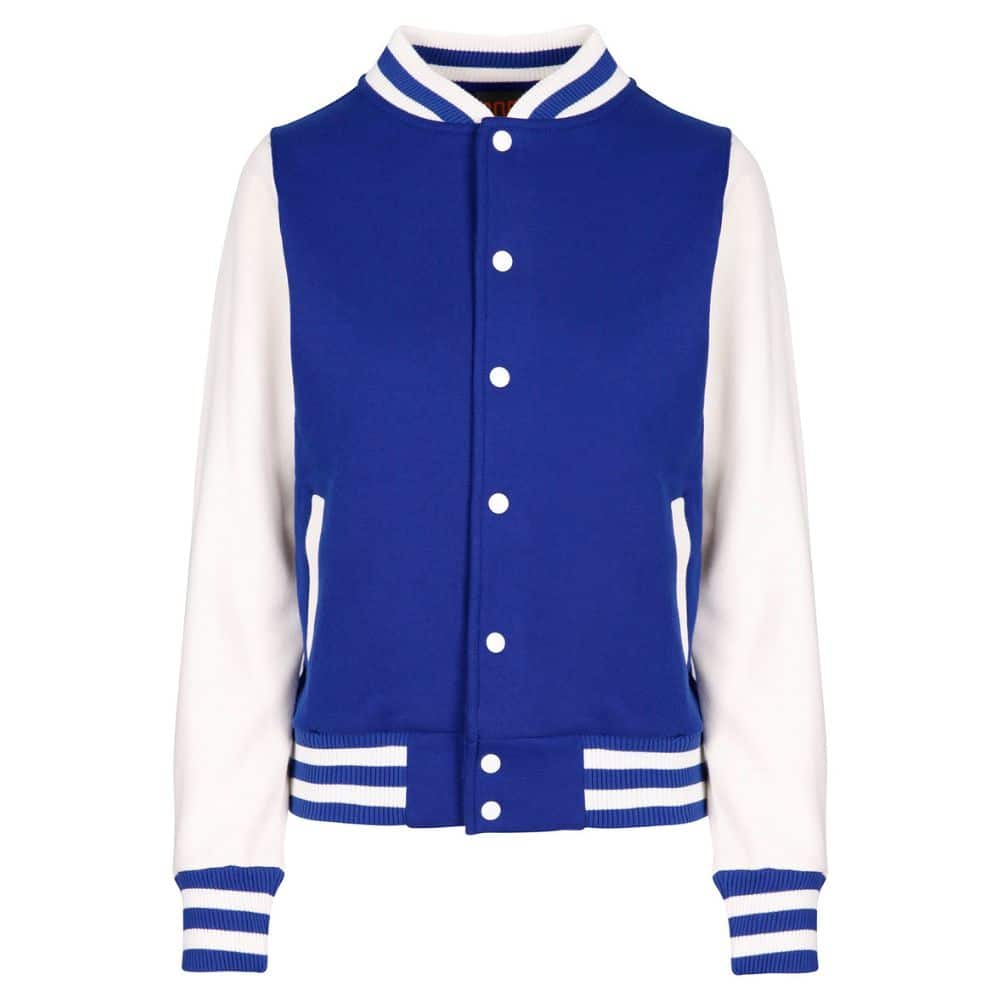 FO96UN_LadiesJunior Varsity Jacket-Royal-White