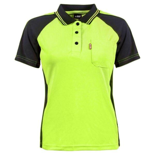 HVWMNY_Bad_Womens-Yellow-Hi-Vis-Polo-Shirt