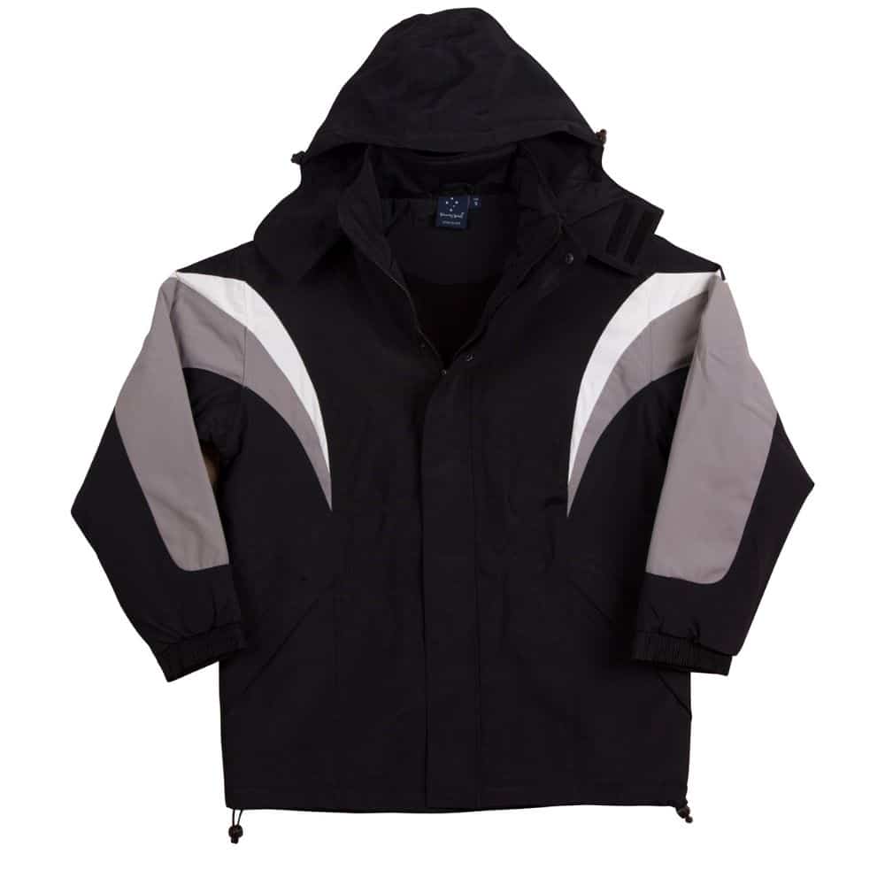 JK28_BATHURST-Tri-Colour-Jacket-With-Hood-Unisex-Black-White.Grey_