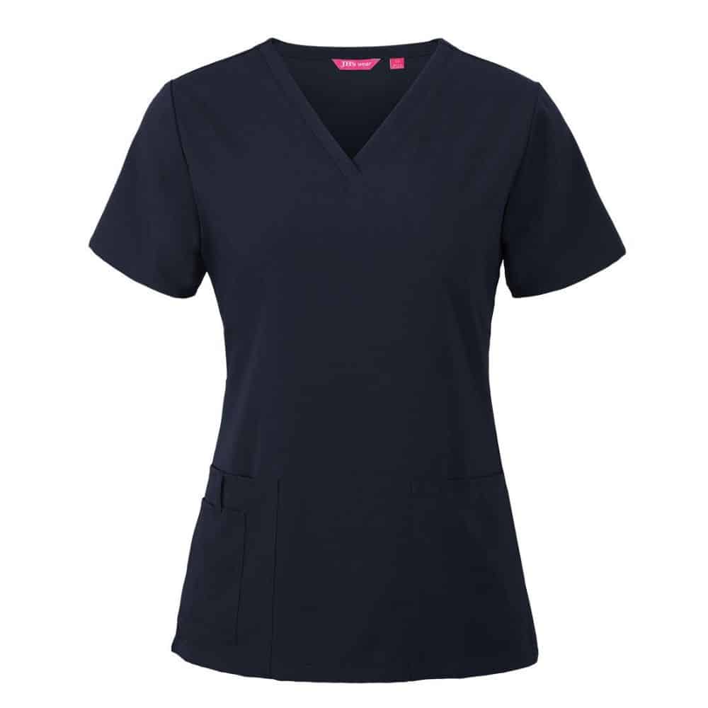 LADIES-NU-SCRUB-TOP-4SNT1-Navy