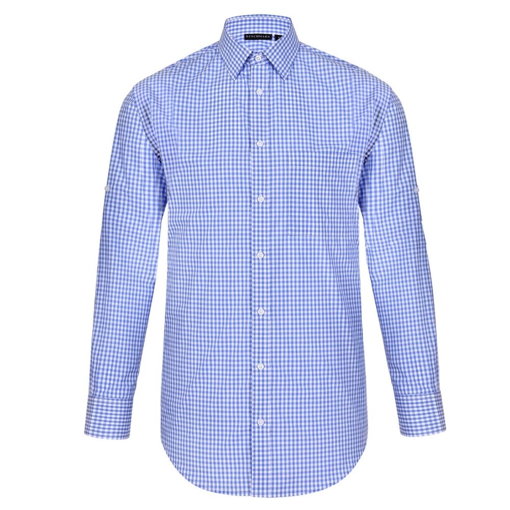 M7300L_WS_Mens-Gingham-Check-Long-Sleeve-Shirt-With-Roll-Up-Tab-Sleeve_Skyblue.White_