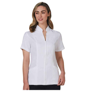 M8636S_Womens-Full-Zip-Front-Short-Sleeve-Tunic