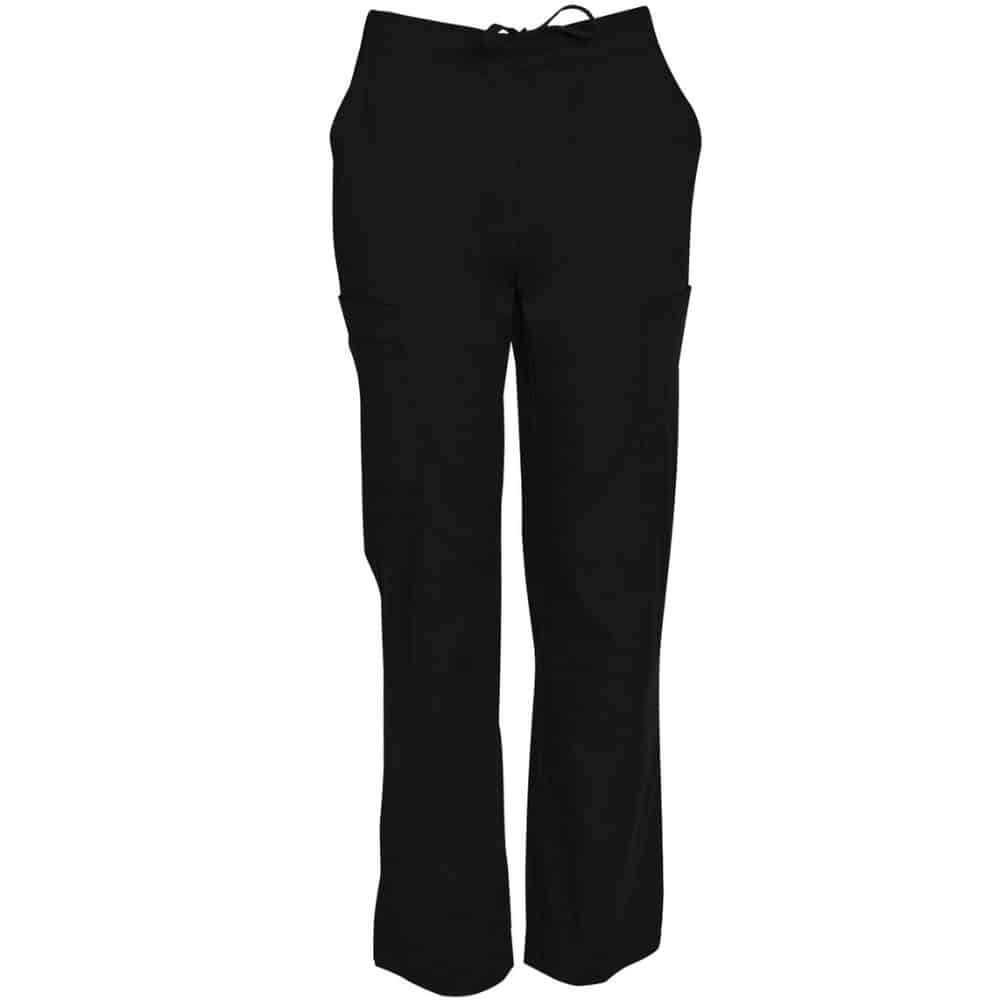 M9710_MENS-SEMI-ELASTIC-WAIST-TIE-SOLID-COLOUR-SCRUB-PANTS_Black