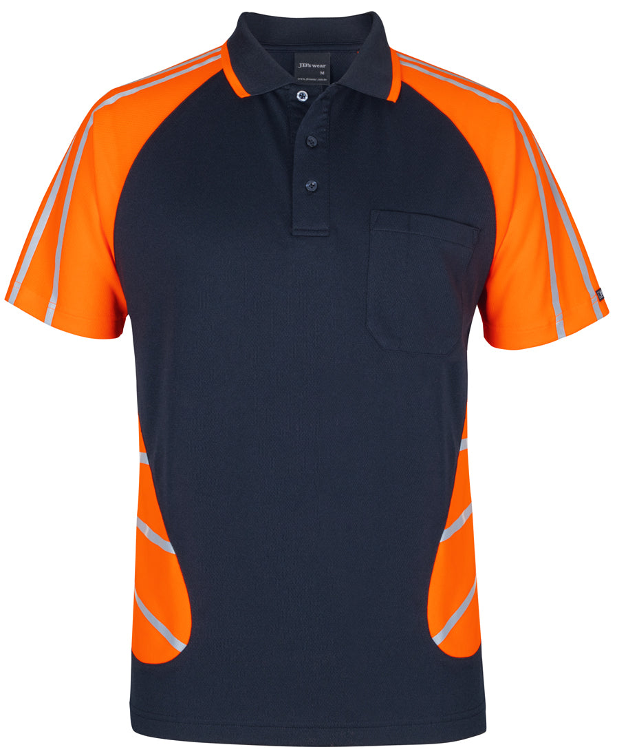 JB 6HSSR STREET SPIDER POLO W/ REFLECTIVE STRIPE