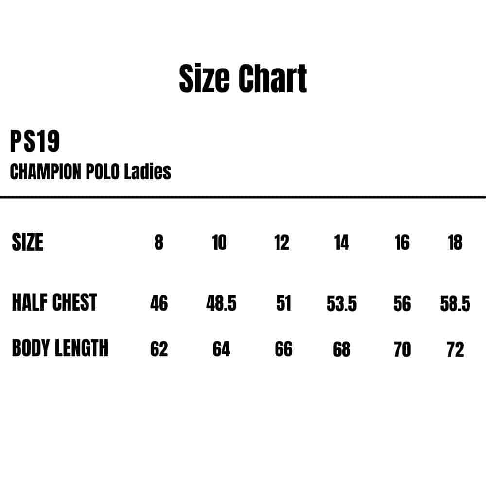 PS19_WS_Champion-Polo-Ladies_Size-Chart