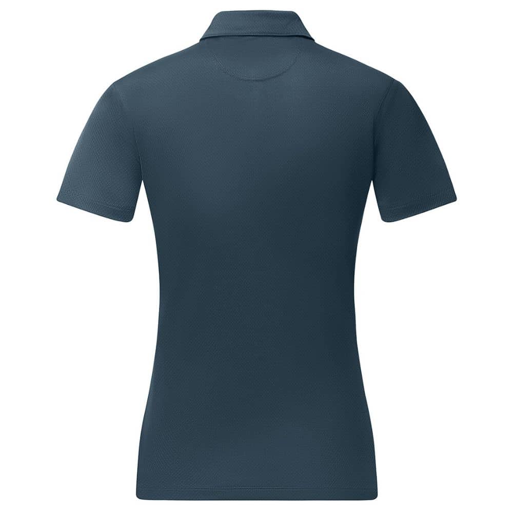 PS96_SUSTAINABLE JACQUARD KNIT POLO Ladies-Slate Blue-back