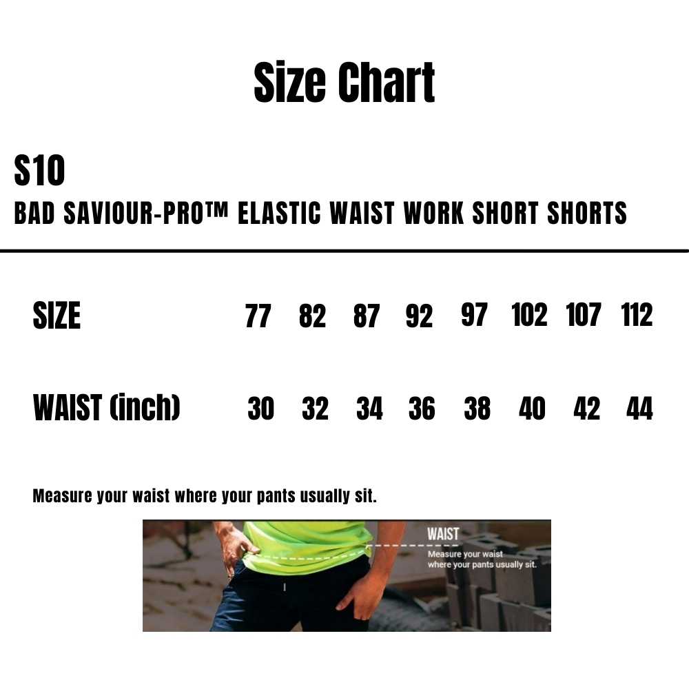 S10_Bad_Saviour-Pro-Elastic-Waist-Work-Short-Shorts_Size-Chart