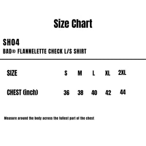 SH04_Bad-Flannelette-Check-LS-Shirt_Size-Chart