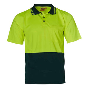 SW01CD High Visibility CoolDry Short Sleeve Polo-FluoroYellow Bottle