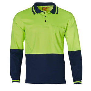 SW11 SAFETY POLO-FluoroYellow Navy