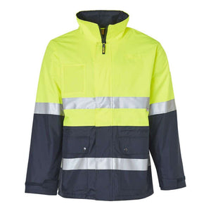 SW50 HI-VIS LONG LINE JACKET POLAR WITH FLEECE LINING-Yellow Navy