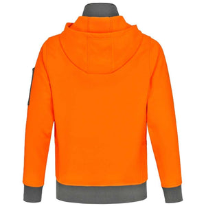 SW78_WS_Unisex-Hi-Vis-¼-Zip-Premium-Fleece-Hoodie_Orange-Ash_Back