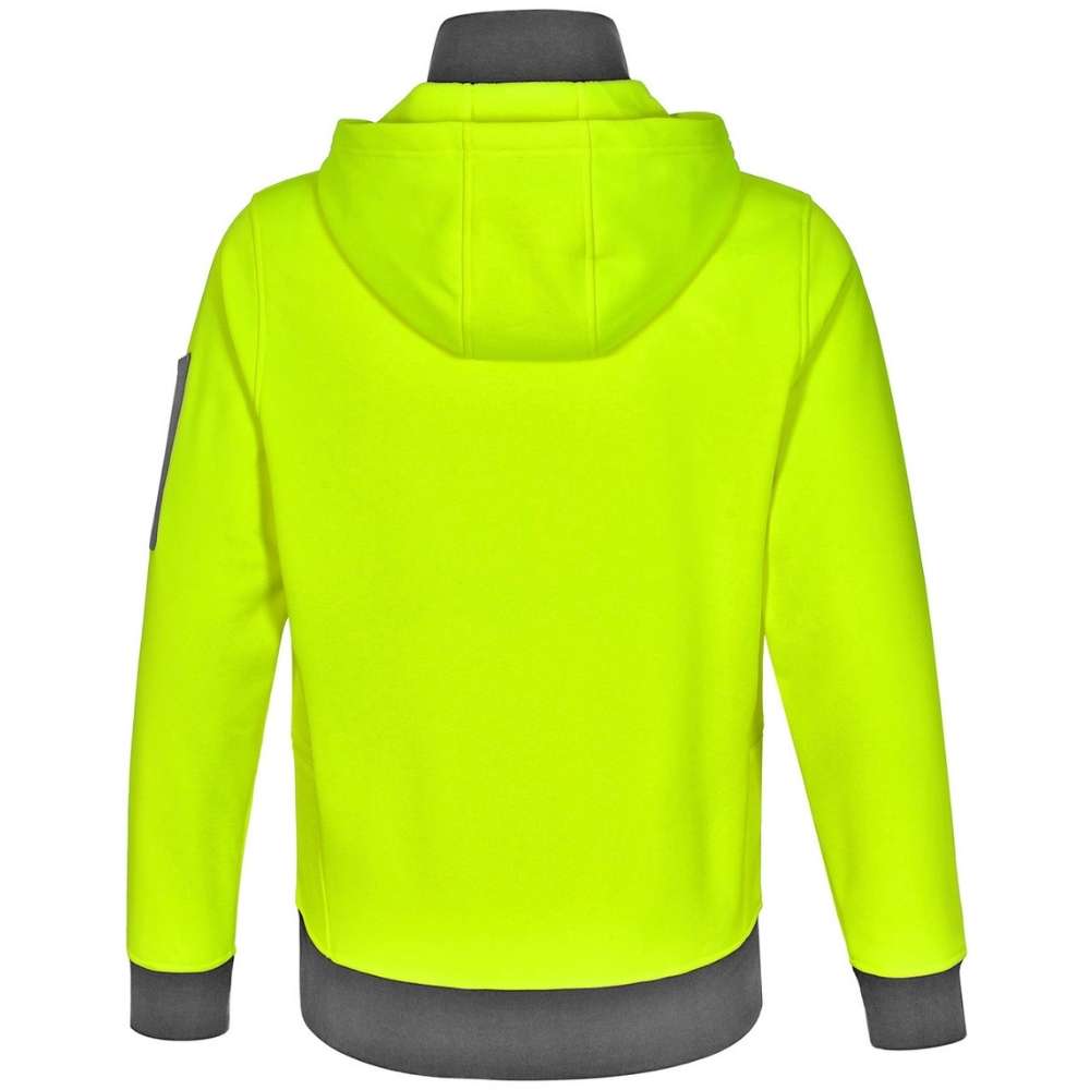 SW78_WS_Unisex-Hi-Vis-¼-Zip-Premium-Fleece-Hoodie_Yellow-Ash_Back