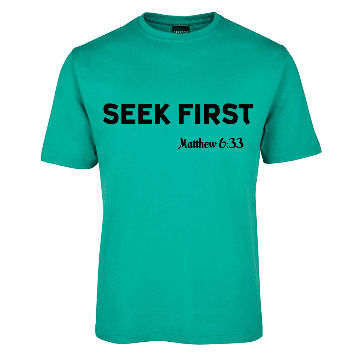 Seek-First_Black_Kelly-Green-Men-Shirt