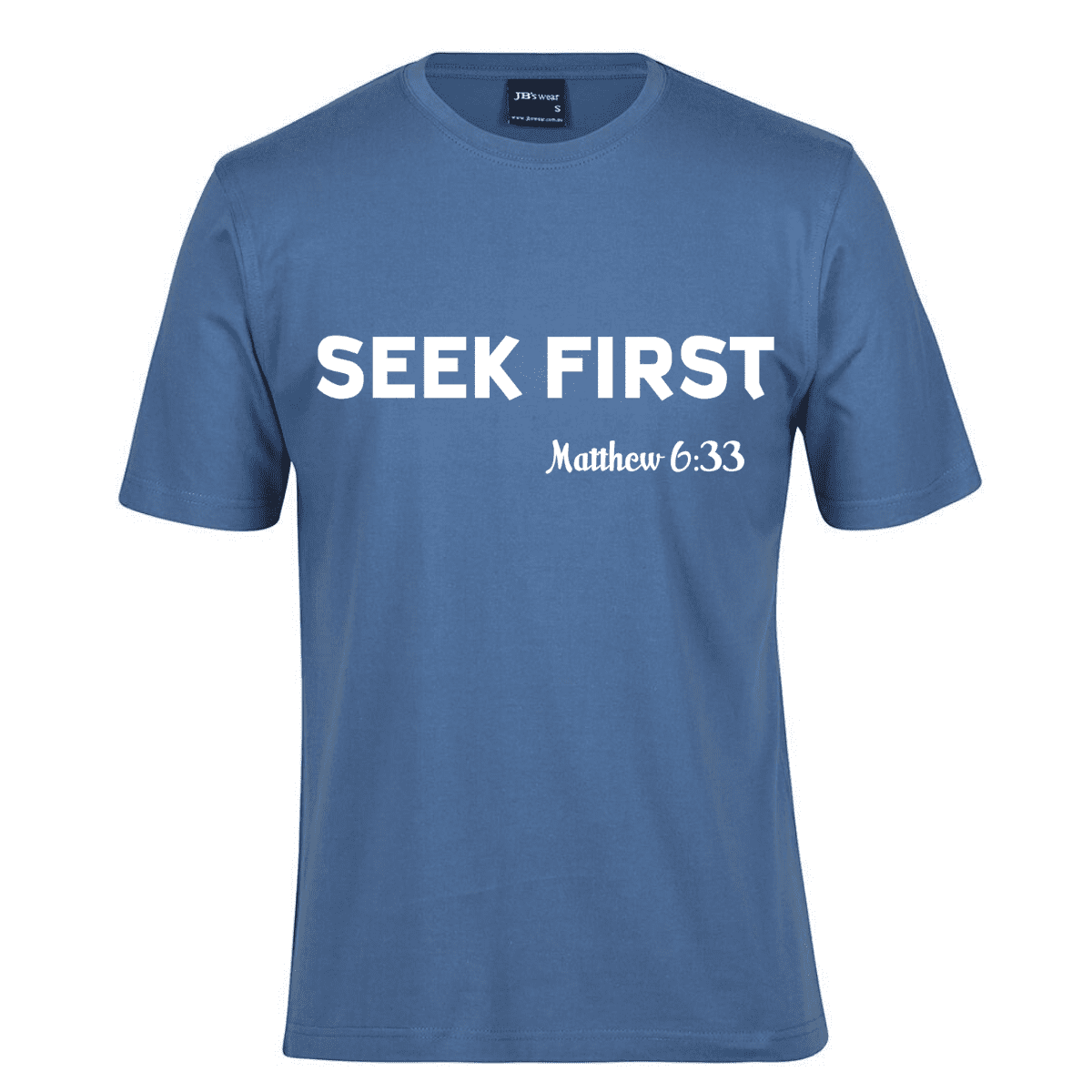 Seek-First_White_Indigo-Men-Shirt