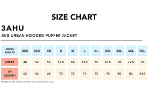 Size Chart_3AHU-JB'S URBAN HOODED PUFFER JACKET