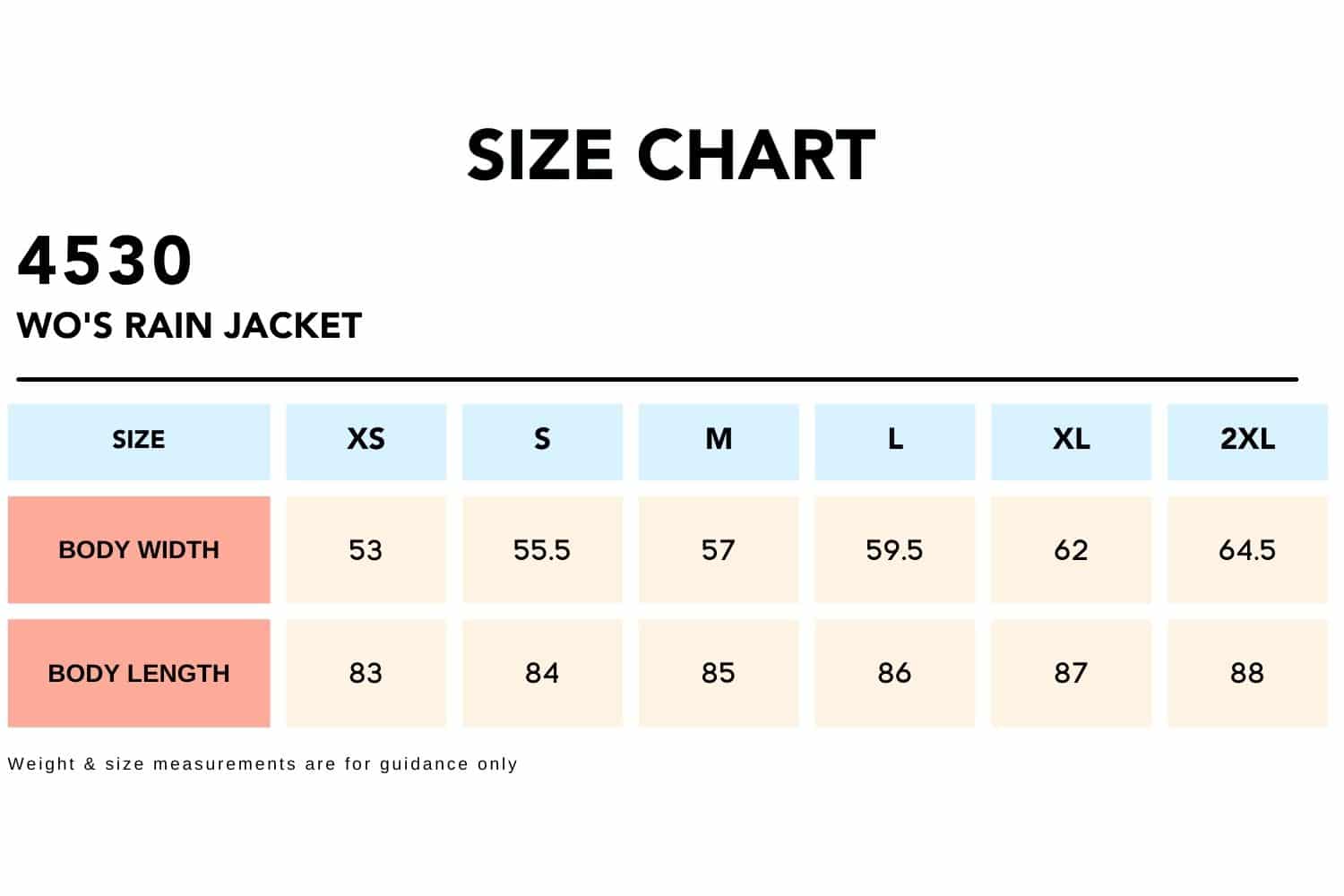 Size-Chart_4530-WOS-RAIN-JACKET