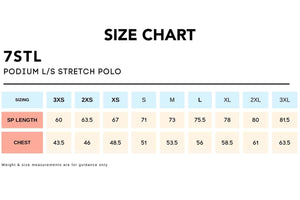 Size Chart_7STL PODIUM LS STRETCH POLO