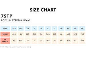 Size Chart_7STP PODIUM STRETCH POLO