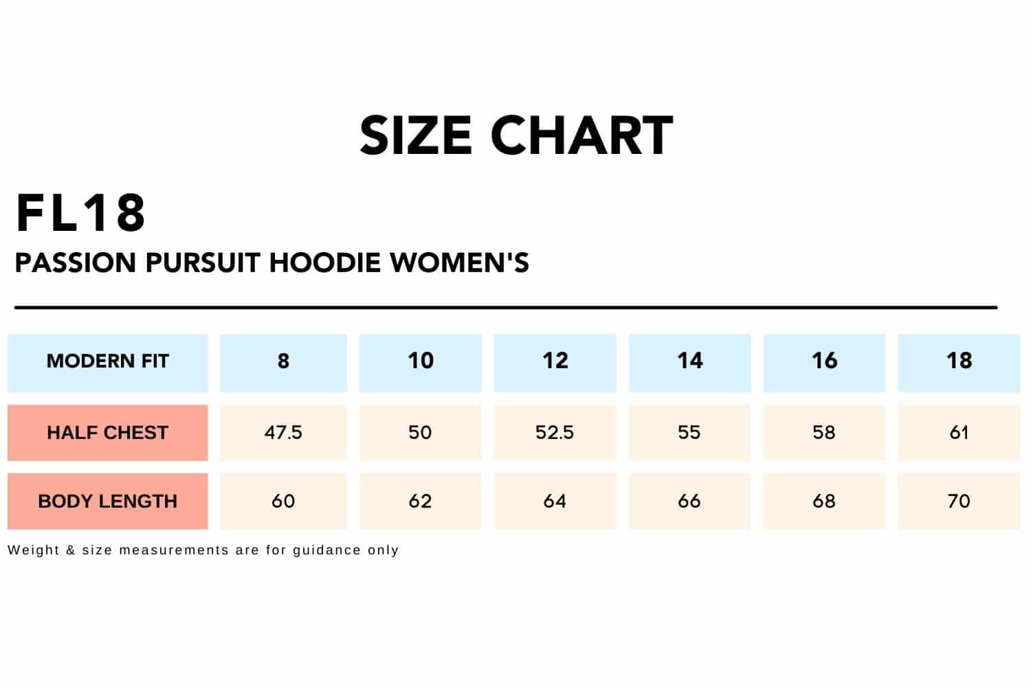 Size-Chart_FL18-PASSION-PURSUIT-Hoodie-Womens