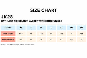 Size-Chart_JK28-BATHURST-Tri-Colour-Jacket-With-Hood-Unisex