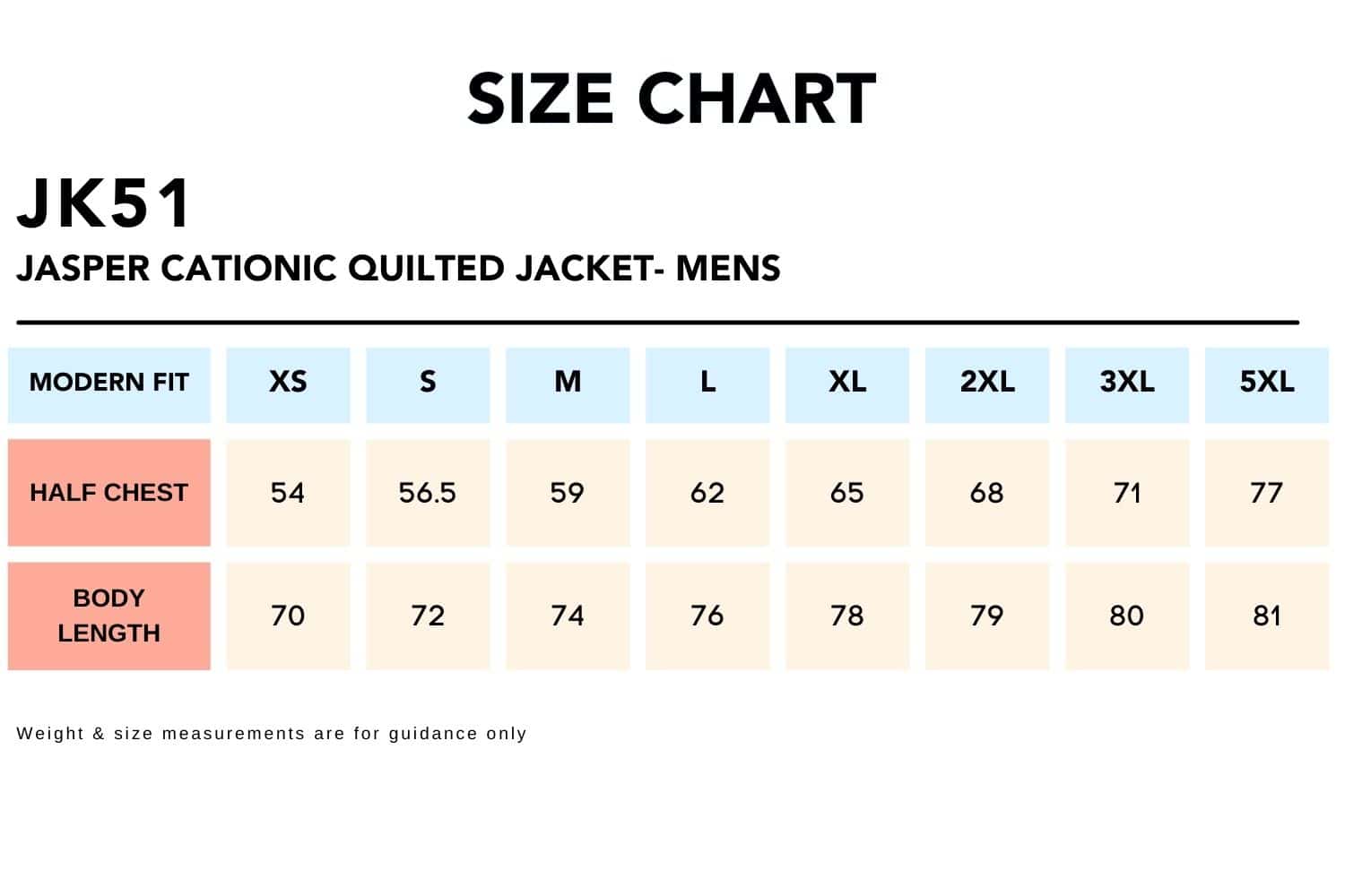 Size-Chart_JK51-Jasper-Cationic-Quilted-Jacket-Mens