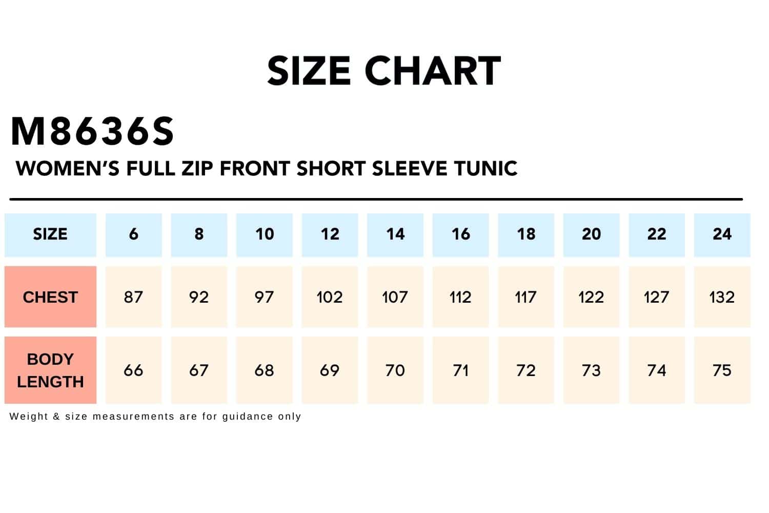 Size-Chart_M8636S-Womens-Full-Zip-Front-Short-Sleeve-Tunic