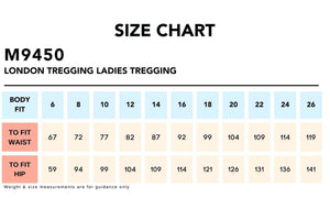 Size Chart_M9450 LONDON TREGGING LADIES TREGGING