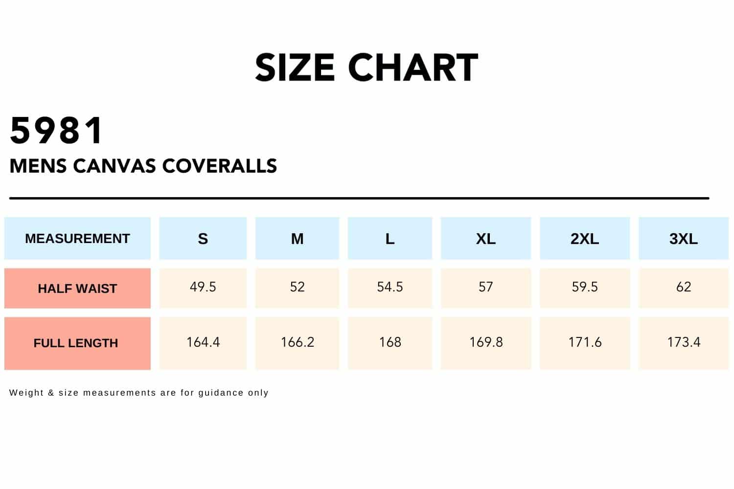 Size-Chart_MENS-CANVAS-COVERALLS-5981