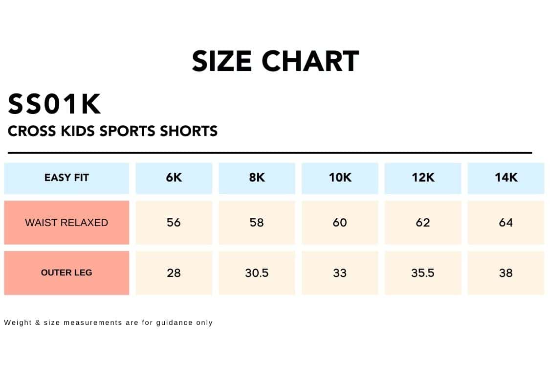 Size-Chart_SS01K-Cross-Kids-Sports-Shorts