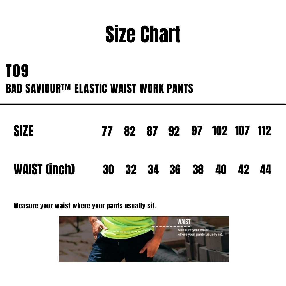 T09_Bad_Saviour-Elastic-Waist-Work-Pants_Size-Chart