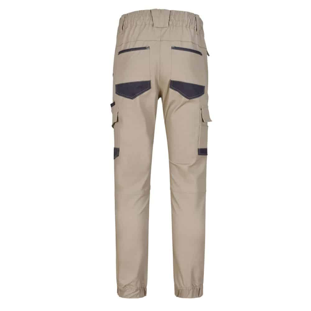 WP28_UNISEX-COTTON-STRETCH-DRILL-CUFFED-WORK-PANTS-Sand-back