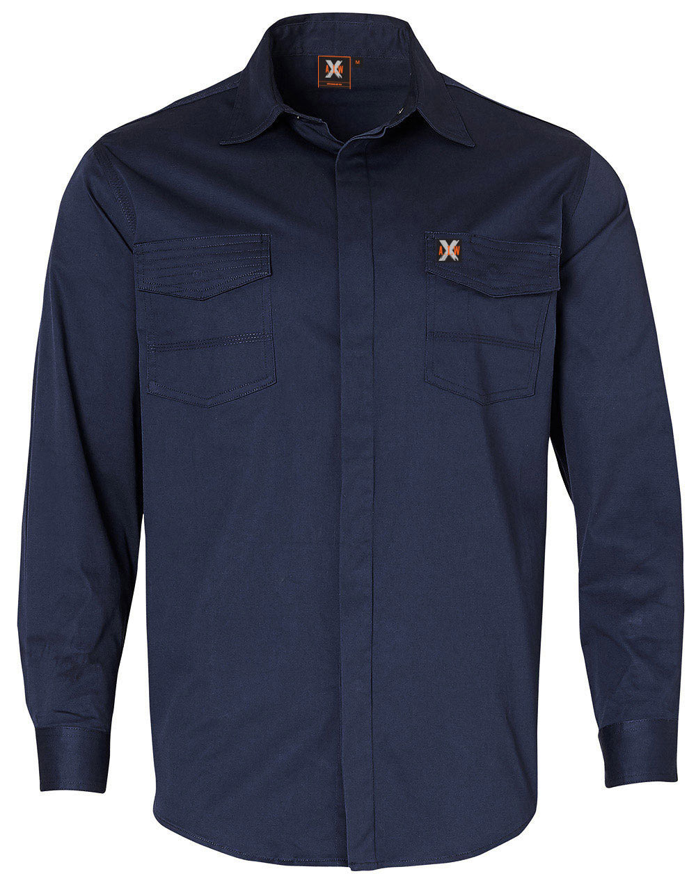 WS Mens Stretch Work Shirt With  2 Front Flap Pockets - WT10