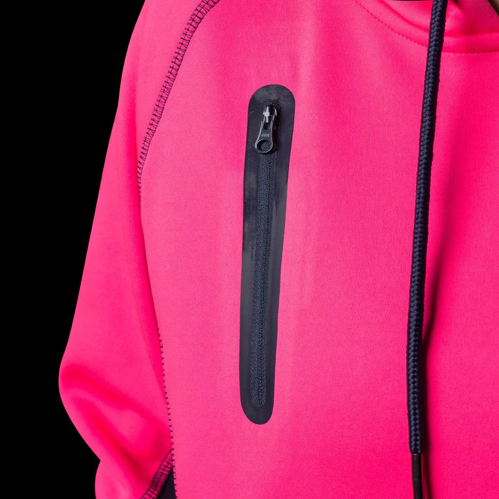 BD  Womens Waterproof Rain-Defend Hi-Vis Fleece Hoodie